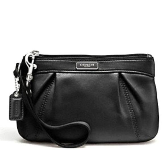 Coach 1941 Handbags - Coach 1941 SOHO Pleated Leather Zip Clutch Wristlet